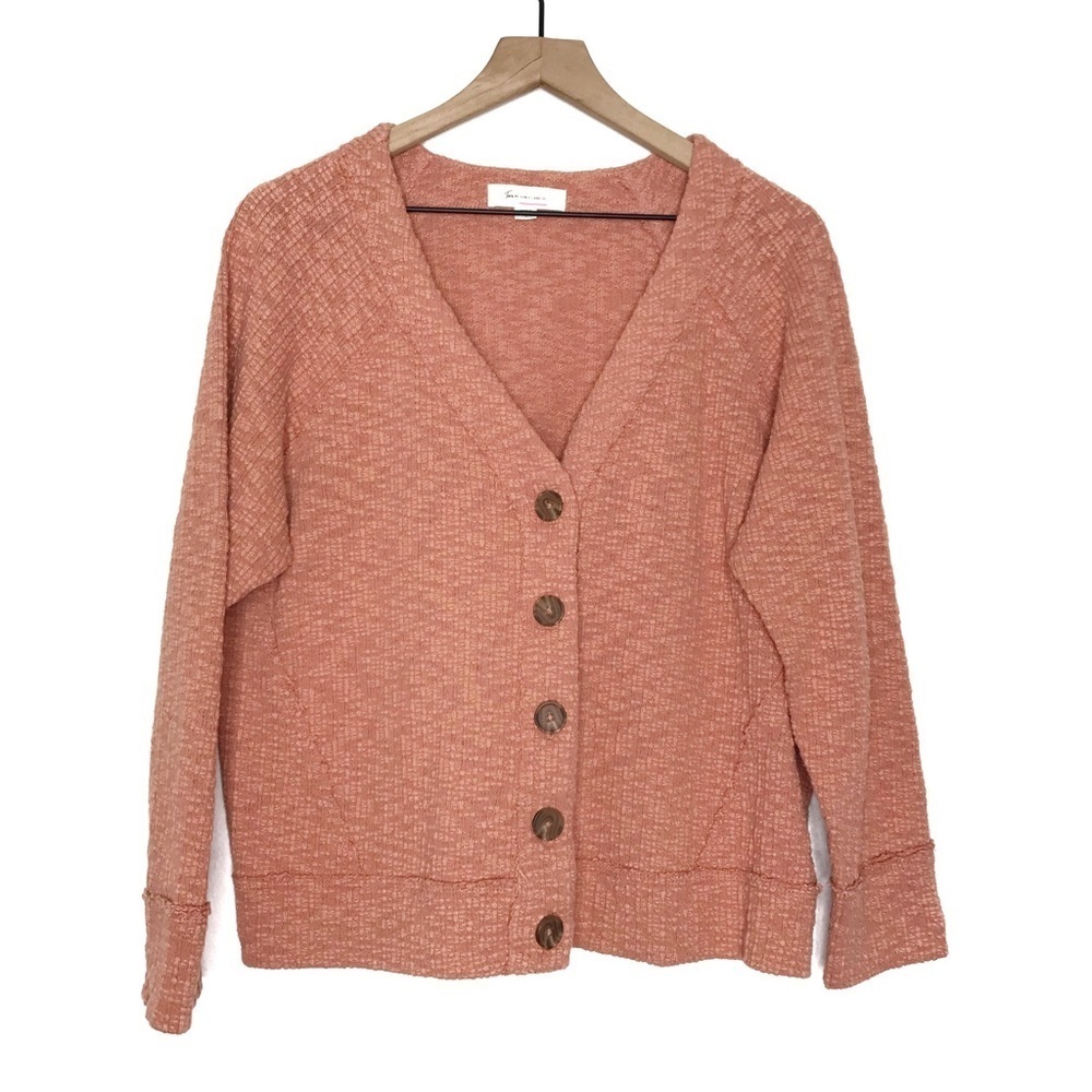 VINCE CAMUTO TWO Textured Knit Cardigan Sweater L